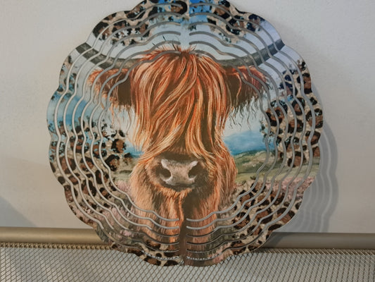 10 in country cow wind spinner