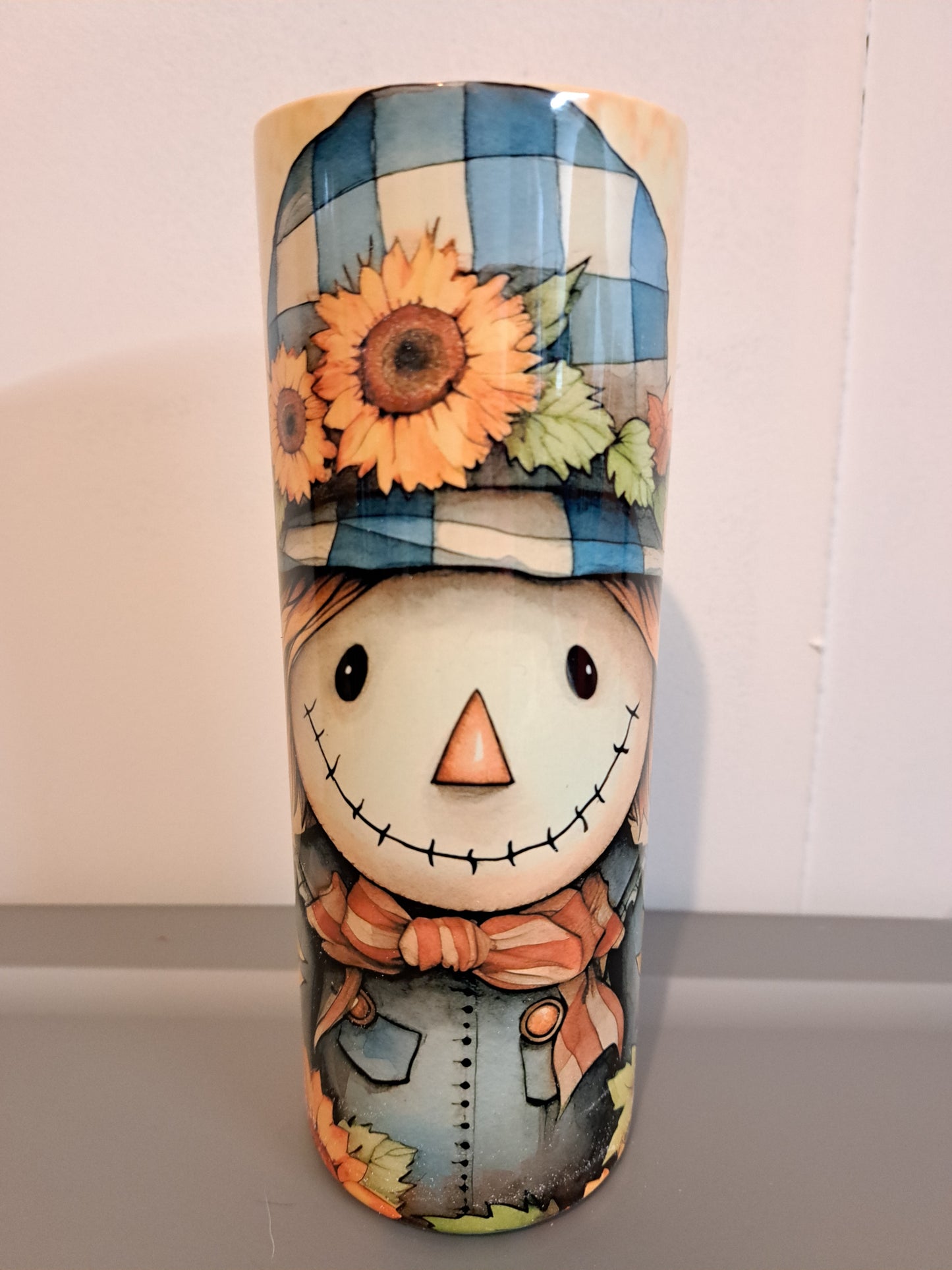 20 oz tumbler scarecrow