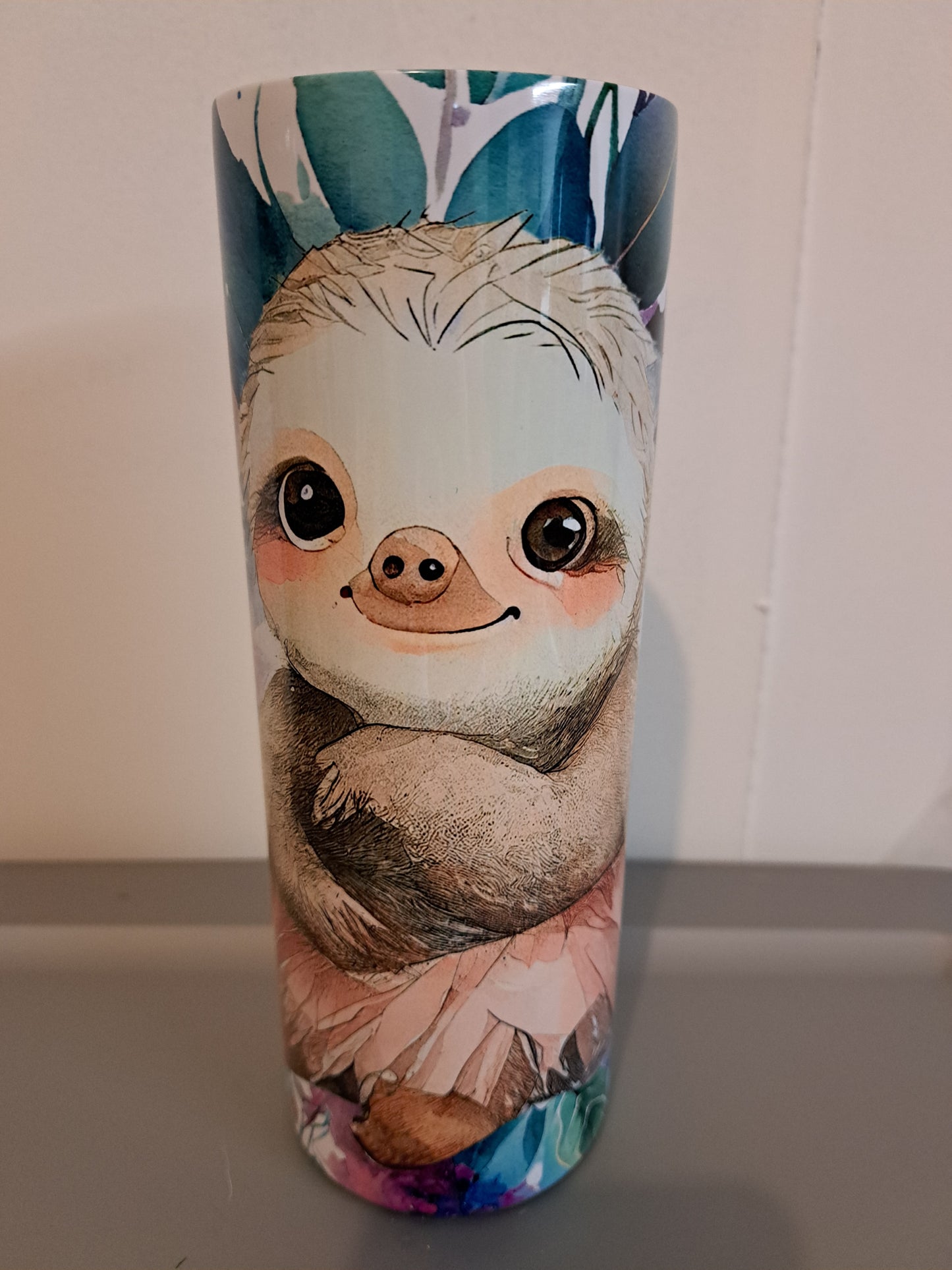 20 oz tumbler sloth